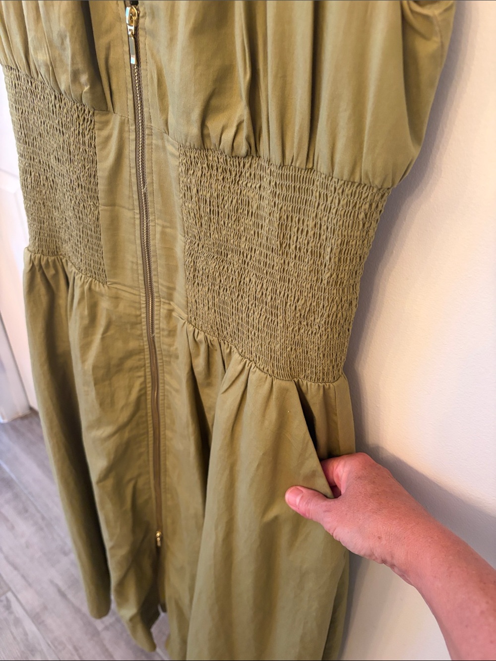 Anthropologie Tommie Zip Front Midi Dress - Picture 4 of 5